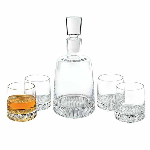 Homeroots Mouth Blown European Crystal Whiskey Set, 5 Piece 376142
